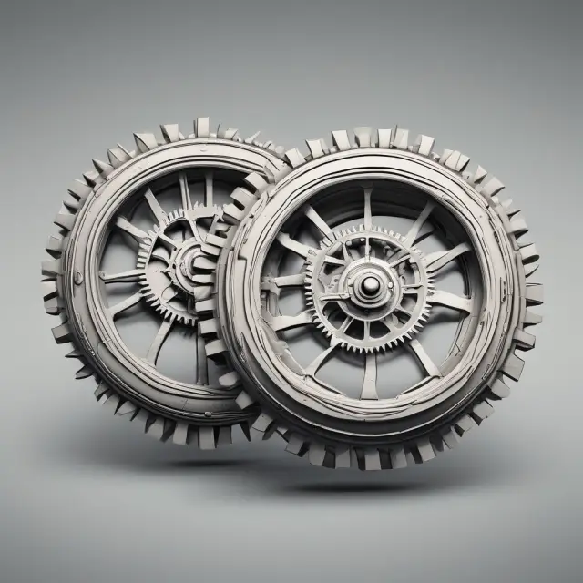 Clocks comparing incidence rates: Two gears intertwine, indicating the comparison of risk factors or trends in different groups or over time.