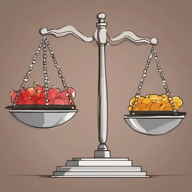 A set of scales with health and wealth intertwined, balanced by incidence rate data.