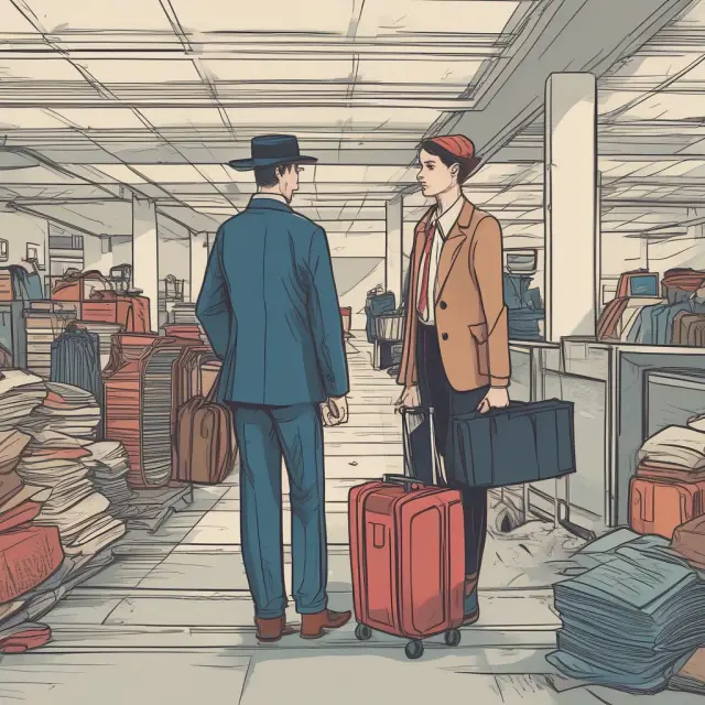 Business traveler tips porter at an airport, representing common business incidentals