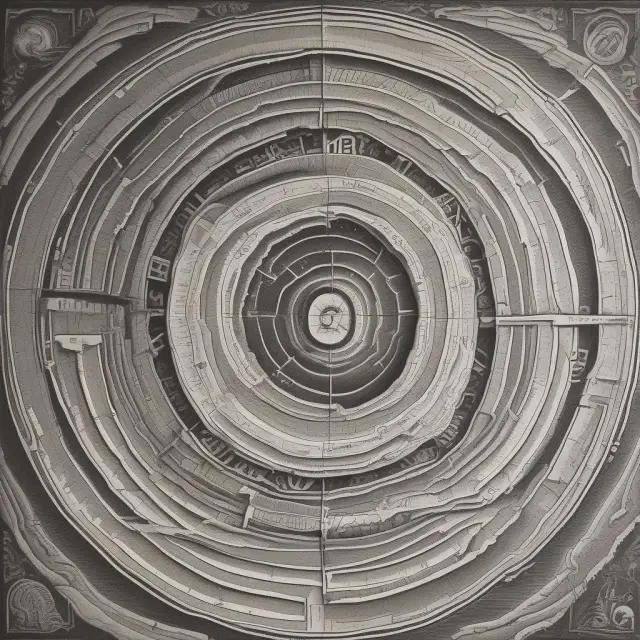 An investor navigating a maze filled with real estate market data, using a compass representing the capitalization rate to find their way towards the estimated property value