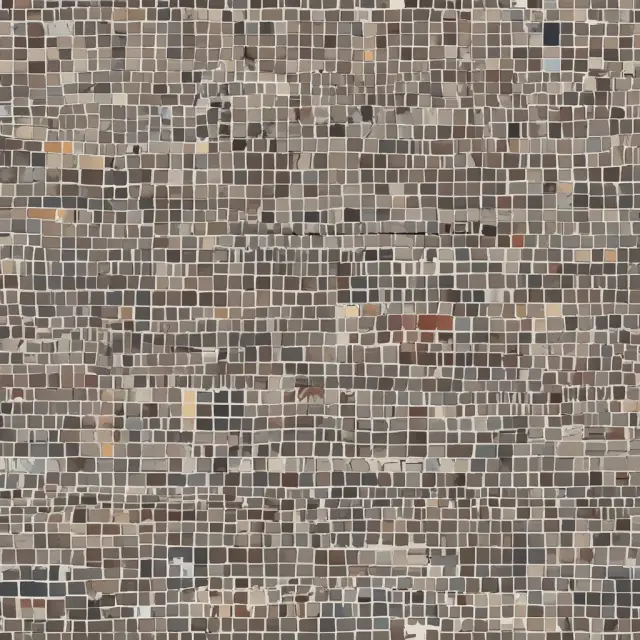 A colorful racial mosaic illustrating unequal income distribution among different ethnic groups