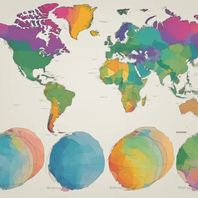 A world map showing income distribution disparities through different regions, with areas of high inequality appearing in darker colors