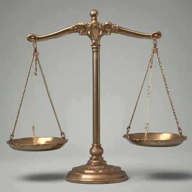 Two balanced scales, but one side weighs heavily towards the wealthy and the other, towards the less fortunate, symbolizing income inequality.
