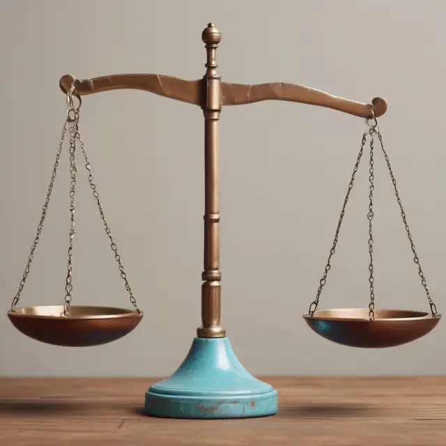Scales with interchangeable weights, symbolizing ethical income smoothing, contrasting unethical practices
