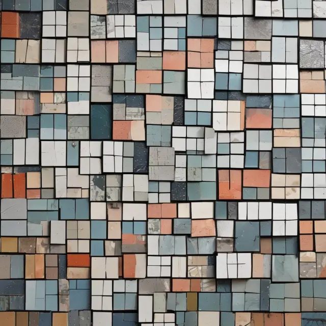 An intricate mosaic depicting various interconnected tiles representing revenues, gains, expenses, losses, and taxes in a multiple-step income statement