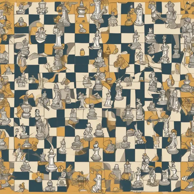 Institutional investors managing risk on a chessboard, with golden income stocks forming a crucial component.
