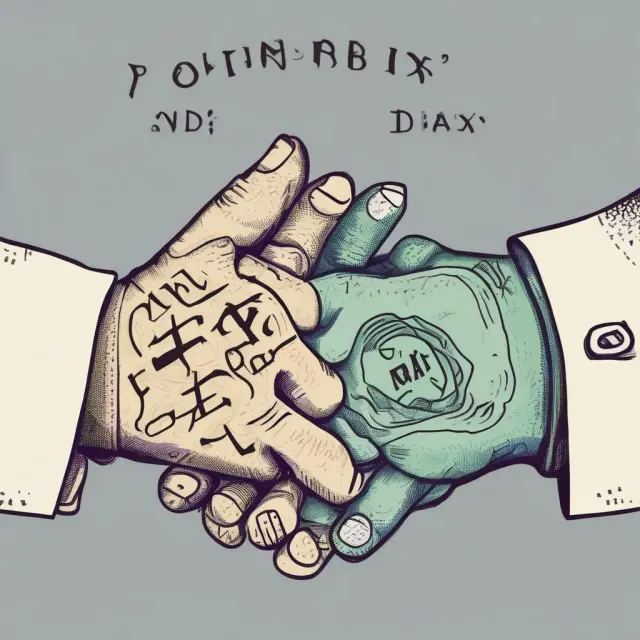 Image of two intertwined hands representing personal and business income taxes, signifying their shared role in government revenue collection