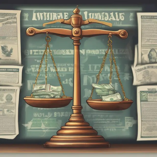 Two scales representing state and local income taxes, with tax revenue flowing between them
