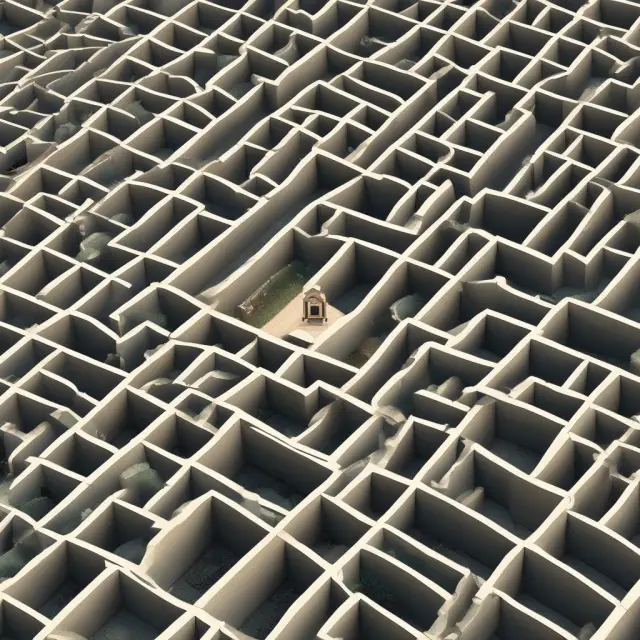 An intricate maze symbolizing income taxes, with taxpayers seeking guidance from the Internal Revenue Service (IRS) guardians to navigate complexities.