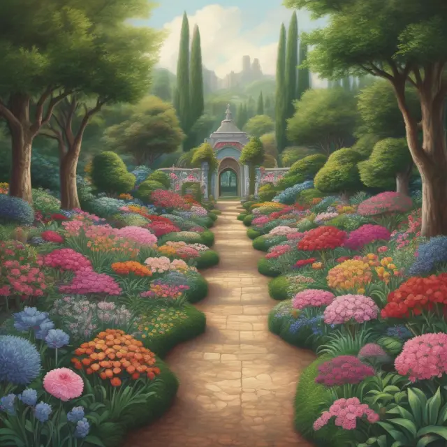 An image of a thriving garden filled with various unique business names, each signified by a protective corporation standing as guardians
