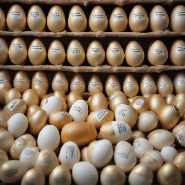 An incubator nurturing golden eggs marked with Incoterms labels, illustrating the development of clear and effective global commerce.