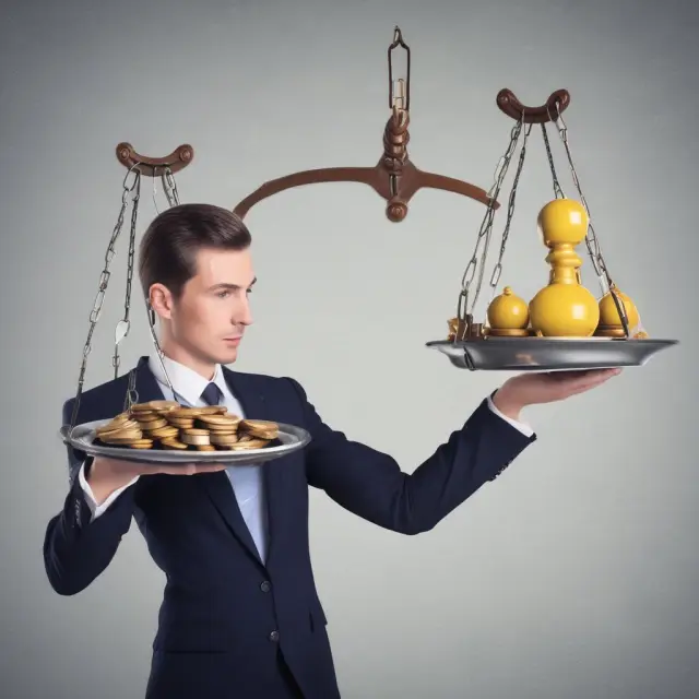 An investor weighing the advantages (right side) and disadvantages (left side) of using Incoterms in international trade transactions, with clear communication symbolizing the balance between them