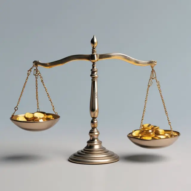 Balance scale with gold coins for profit and silver coins for costs, illustrating the profitable outcome of incremental analysis.