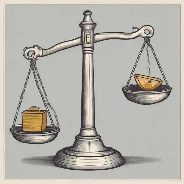 Balance scale representing incremental cost factors affecting a company