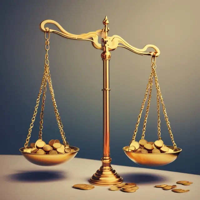 Golden scales balancing weights and coins represent the calculation of incremental cost of capital in business finance.