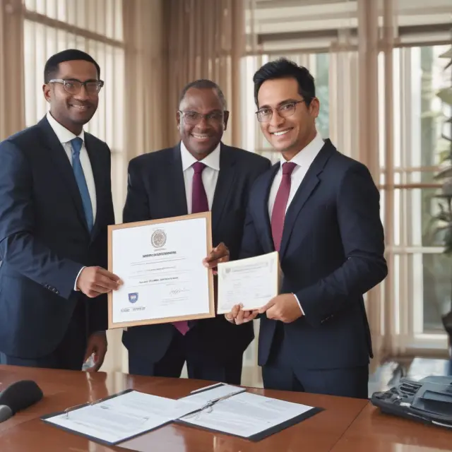 A corporate secretary issuing an incumbency certificate to a director, symbolizing the verification and protection of their authority in business dealings