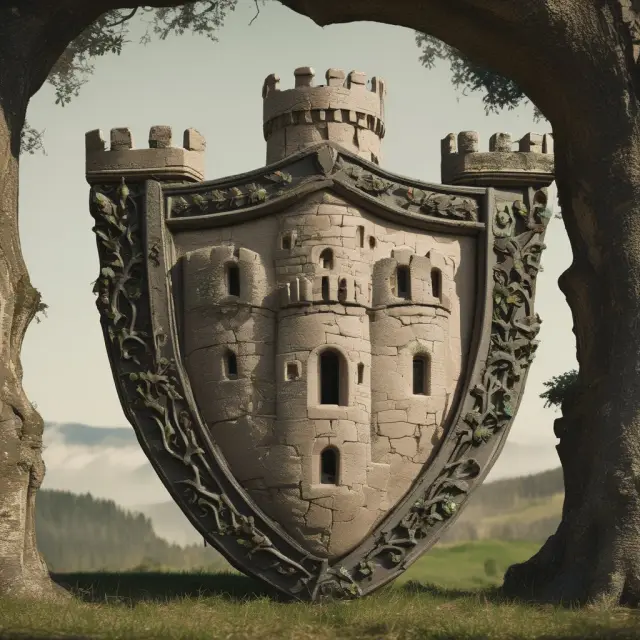 A castle (indemnity insurance) shielding against claims and a growing tree (life insurance) representing financial security for dependents
