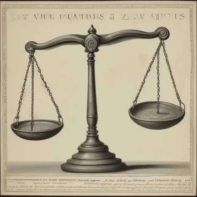 Balanced scales representing freedom (indentured servitude) and bondage (slavery), with people on either side