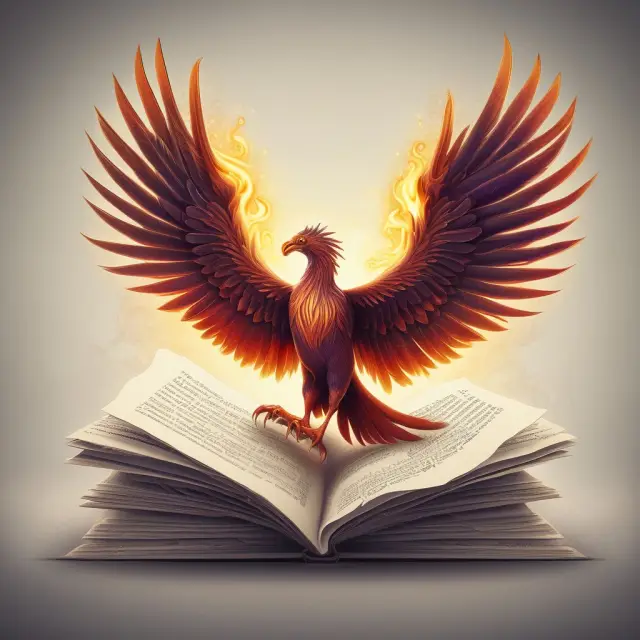 An image of a mythical phoenix rising from a pile of legal documents, symbolizing the growth and resilience of an independent contractor in finance and investment industries.