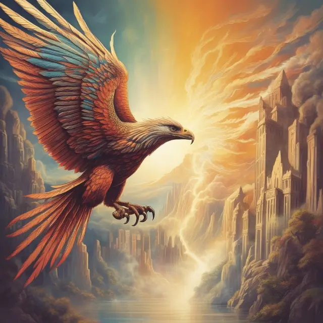 Phoenix symbolizing passive investment strategies outperforming active management in a historical context