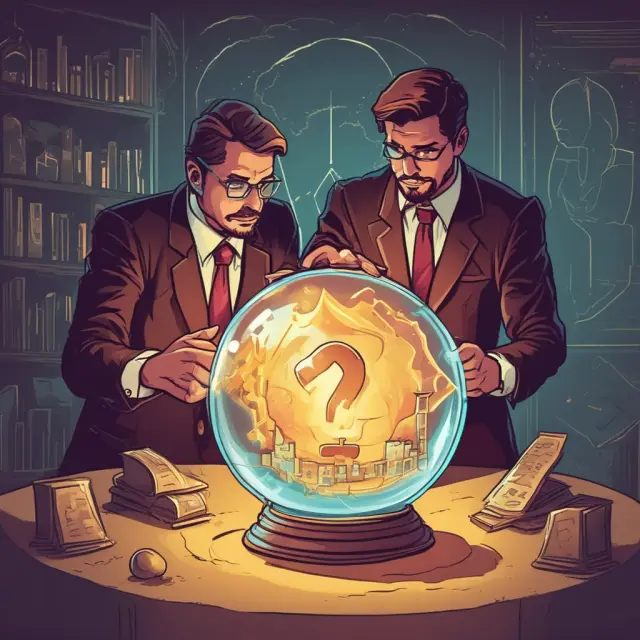 An investor seeks answers to their FAQs about indexation from an oracular crystal ball that reveals a golden index symbol