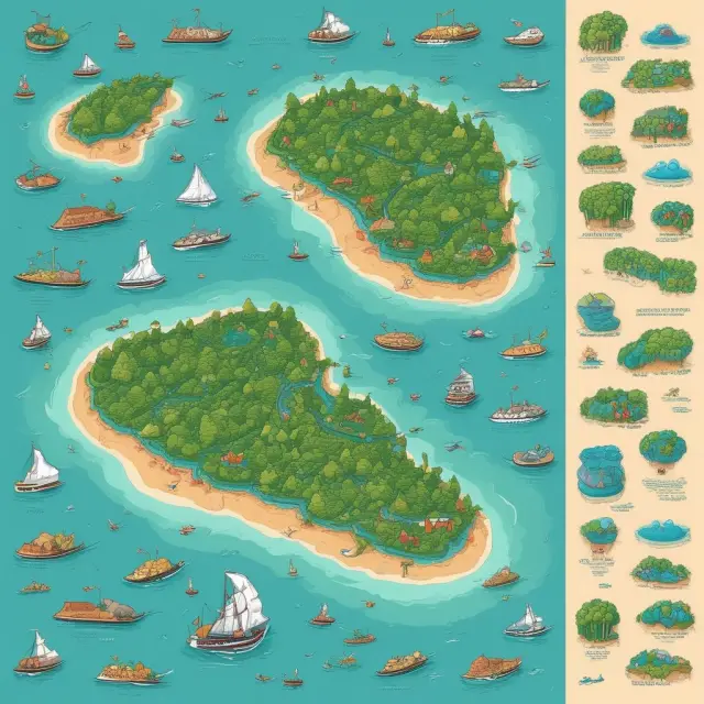 An image depicting a collection of vibrant islands symbolizing different asset classes, with each island representing a well-diversified index fund within an investor
