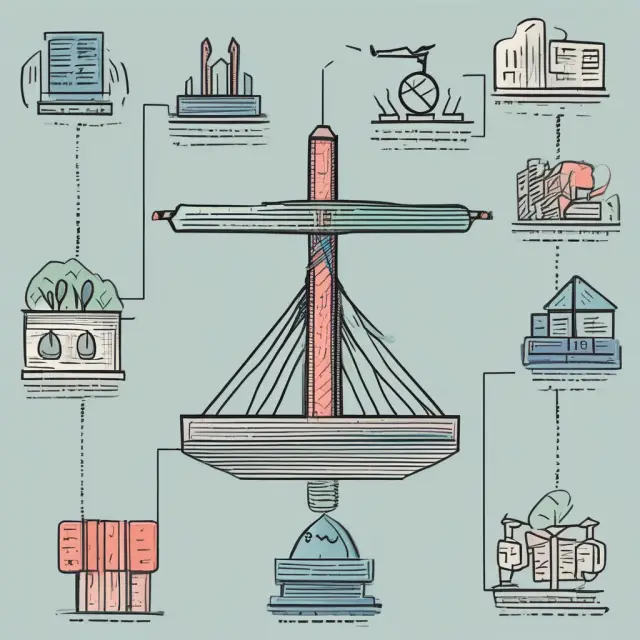 A bridge connecting investors to various considerations for selecting a brokerage firm in index futures trading: fees, reputation, tools, compliance, service, education, user experience.