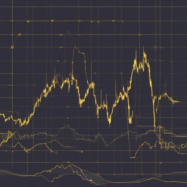 A golden line crosses a waveform on a financial chart, representing the bullish crossover in Moving Average Convergence Divergence (MACD) indicators.