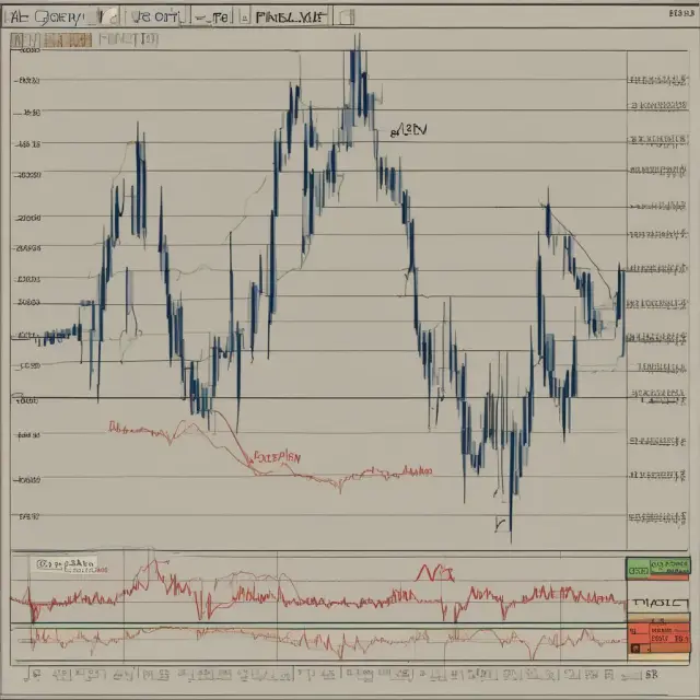 An RSI chart oscillating between 30 (oversold) and 70 (overbought)