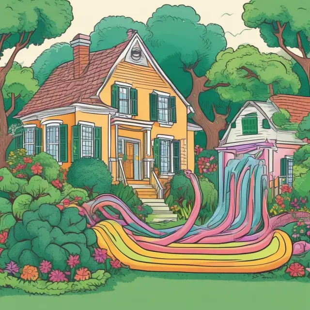 A metaphorical image of a credit score as a garden hose controlling the flow of interest rates and loan terms offered to borrowers in indirect loans