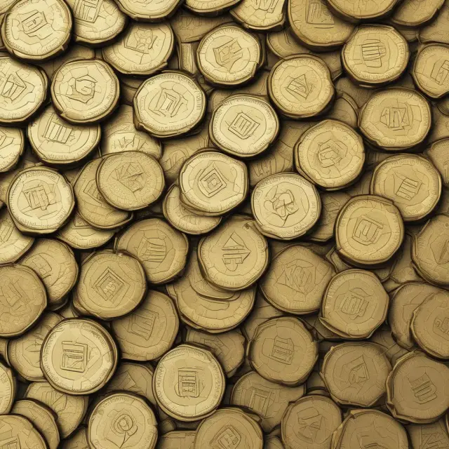Visualizing a mosaic of gold coins representing indirect quotes in foreign currency exchange