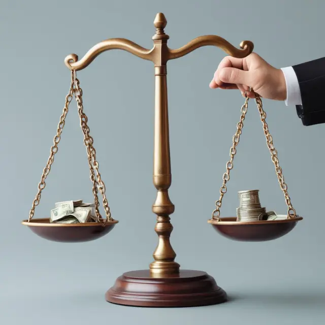 Two hands balanced on scales holding various benefits and drawbacks of indirect taxes for governments and taxpayers