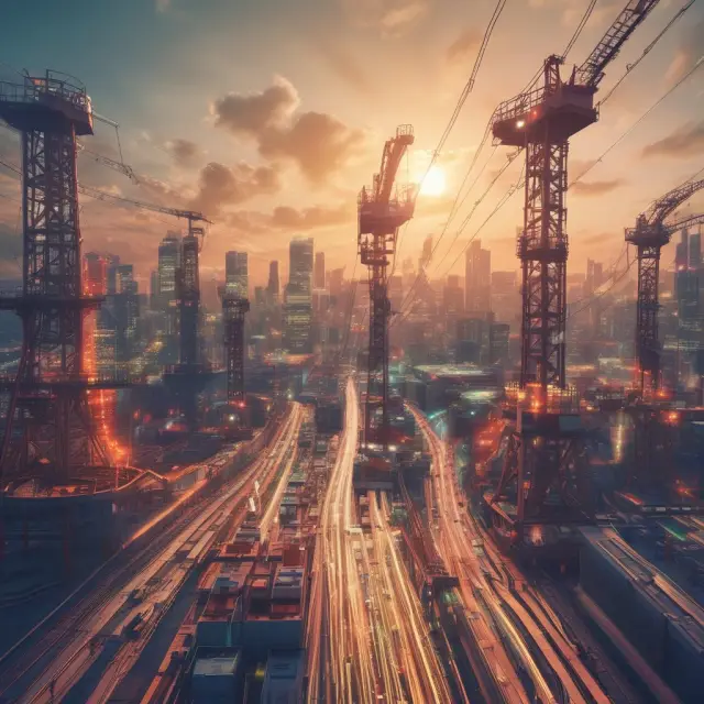 A tightrope walker balancing industrial banks and fintech companies over financial regulations, representing the ongoing debates surrounding their regulatory landscape