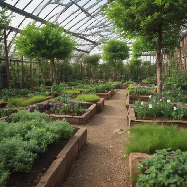Budding ideas taking root in a lush garden, representing the emerging and uncertain industry landscape