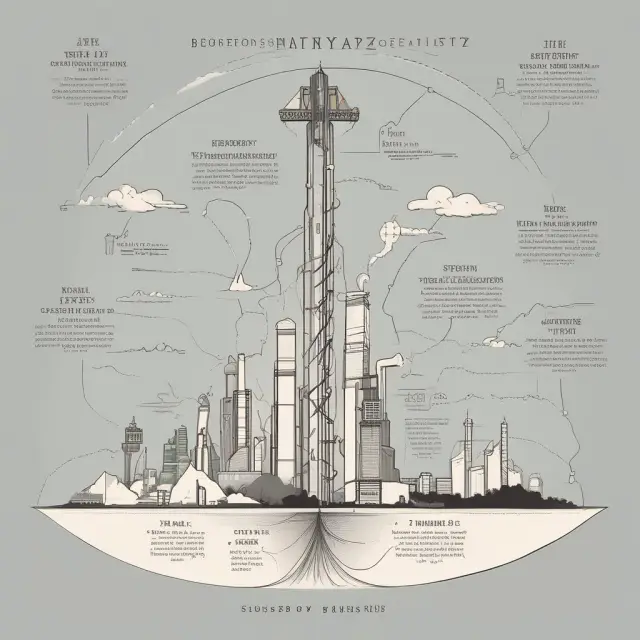 A timeline illustrating industry expansion, peak, contraction, and trough stages, symbolizing the economic growth cycle.