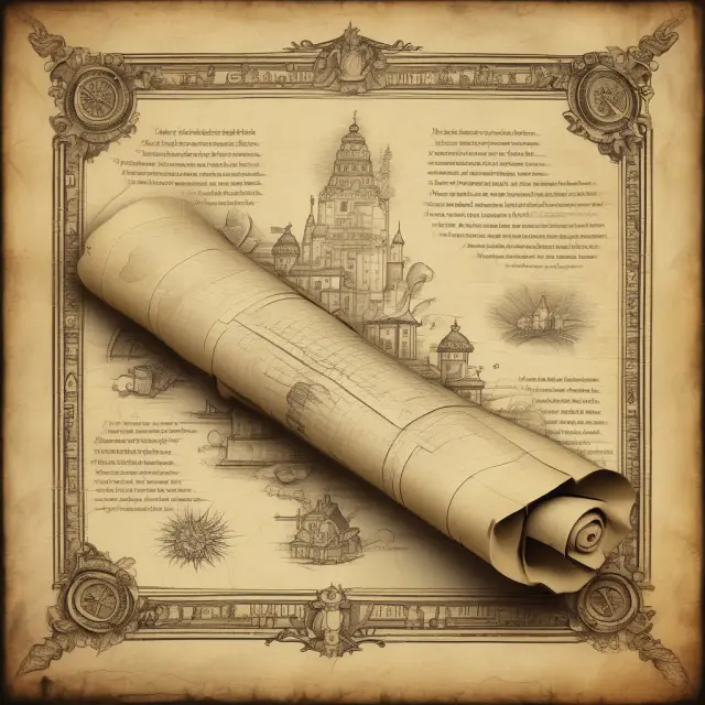 An image of an ancient scroll, unfurling to reveal the stages of industry life cycle analysis (ILCA): birth, growth, maturity, consolidation, and decline.