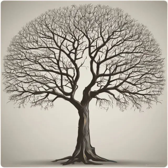 Metaphorical illustration of Industry Life Cycle Analysis as a tree growing, shedding old branches (troughs) to bloom with new shoots (growth)