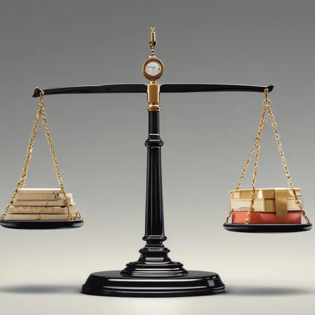 Scale balancing inferior (canned food), normal (apples), and luxury (champagne) goods represents changing consumer preferences based on income levels