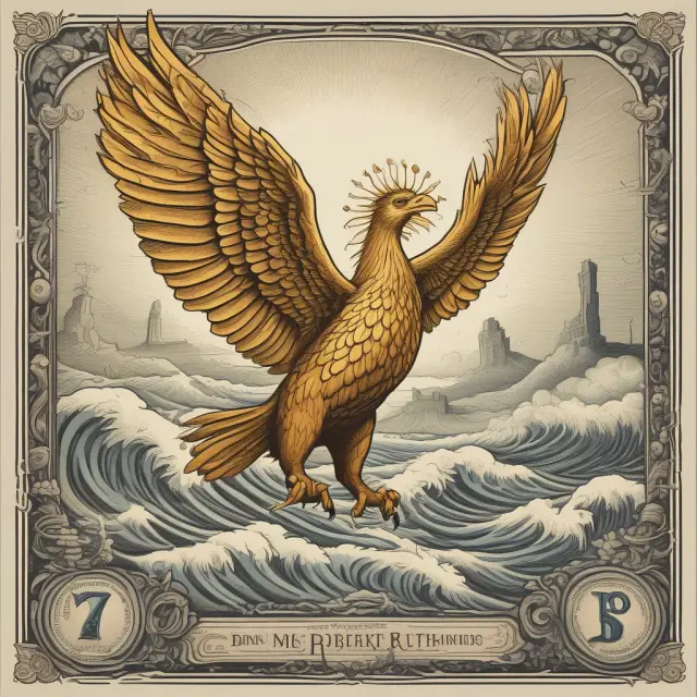 Golden phoenix rising from a sea of currencies in a metaphor for effective inflation hedging