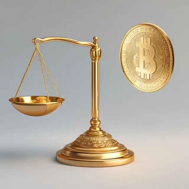 Gold coin poised atop a balance scale, counteracting a rising price graph