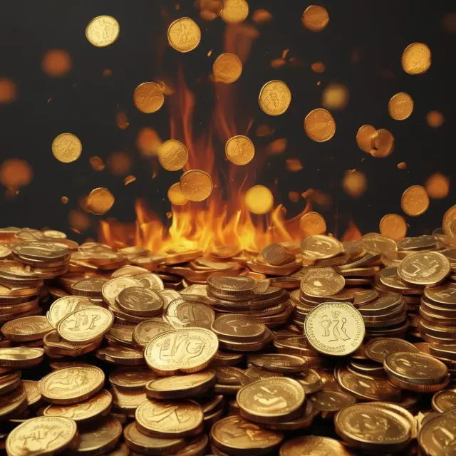 Image: Gold coins melting above a fiery background, symbolizing the eroding purchasing power due to inflation