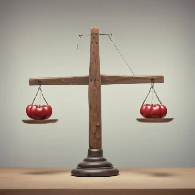 A see-saw illustrating the balance between inflation and deflation in economics