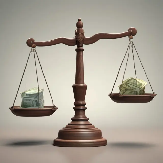 Two scales balancing: one labeled