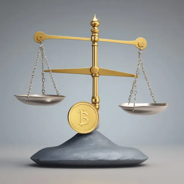 A balance featuring a gold coin for portfolio return and a silver one for benchmark index. The IR is shown as a weighing scale