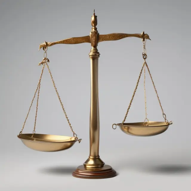 Two scales in balance: Information Ratio scale against Sharpe Ratio, emphasizing their role as crucial metrics for assessing investment portfolio performance.