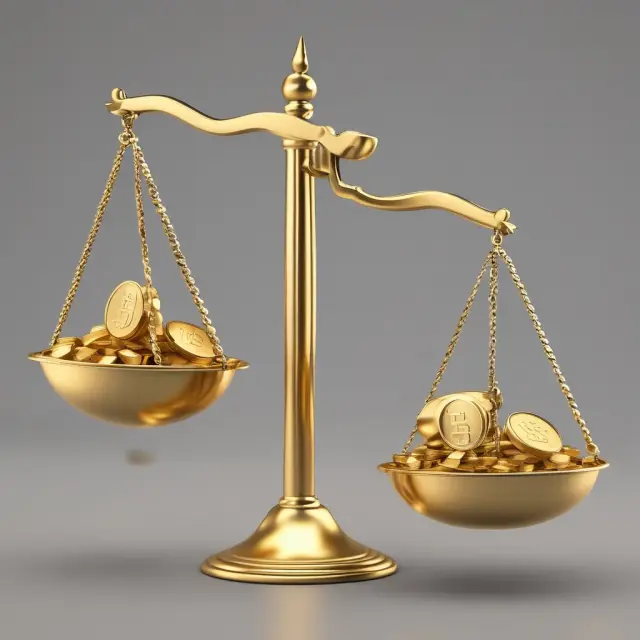 Gold scales tipping with percentages comparing Information Ratio calculations