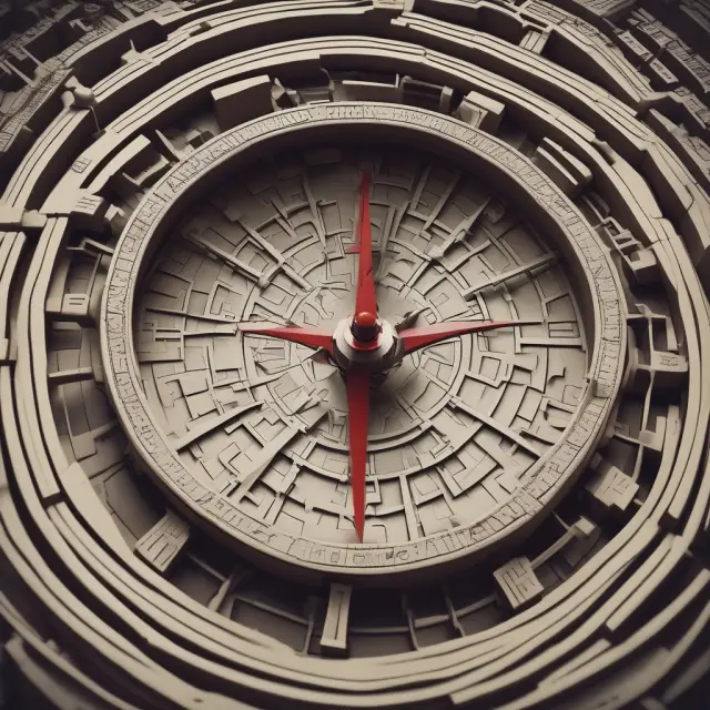 An auditor navigating a maze filled with complex transactions and financial instruments to manage inherent risk.