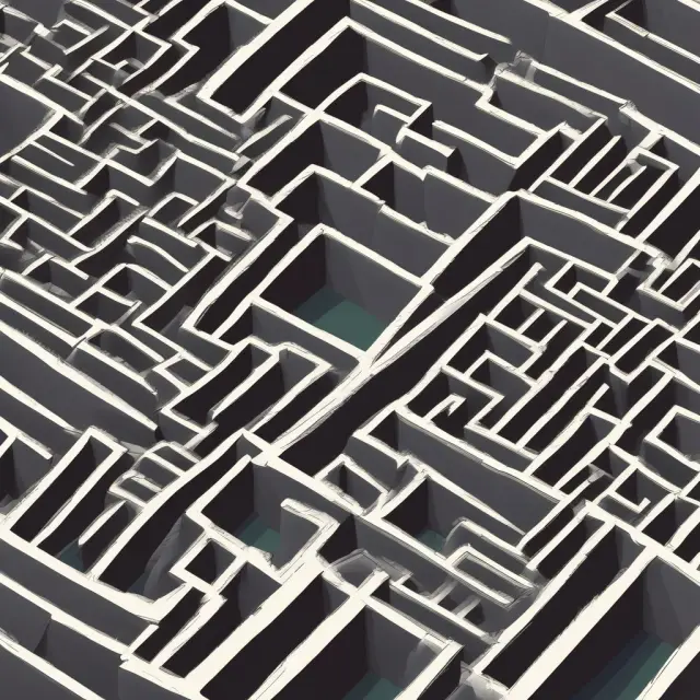 An auditor and regulator collaborate to navigate a labyrinth of financial regulations, emphasizing the importance of staying informed for effective compliance
