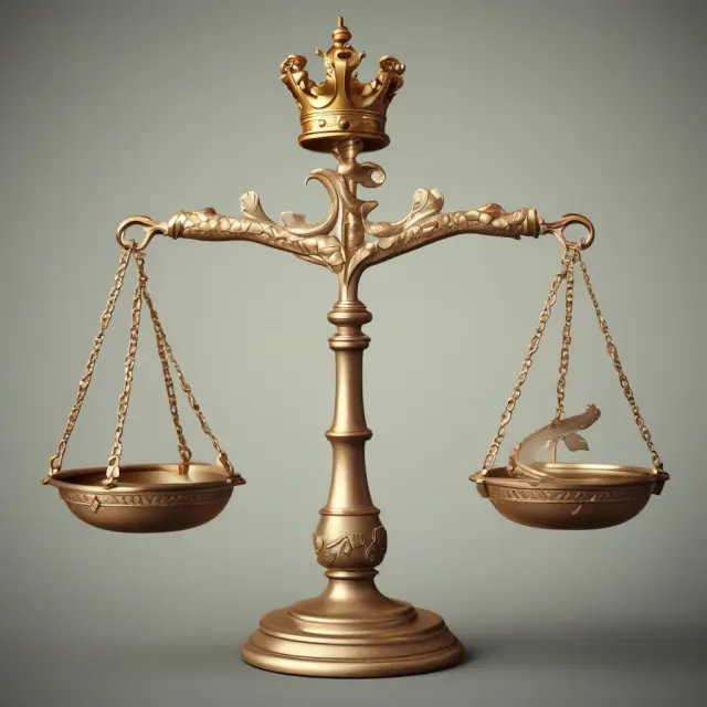 Scale with inheritance and estate tax serpents balancing a golden crown. Illustration of inheritance vs estate taxes differences.