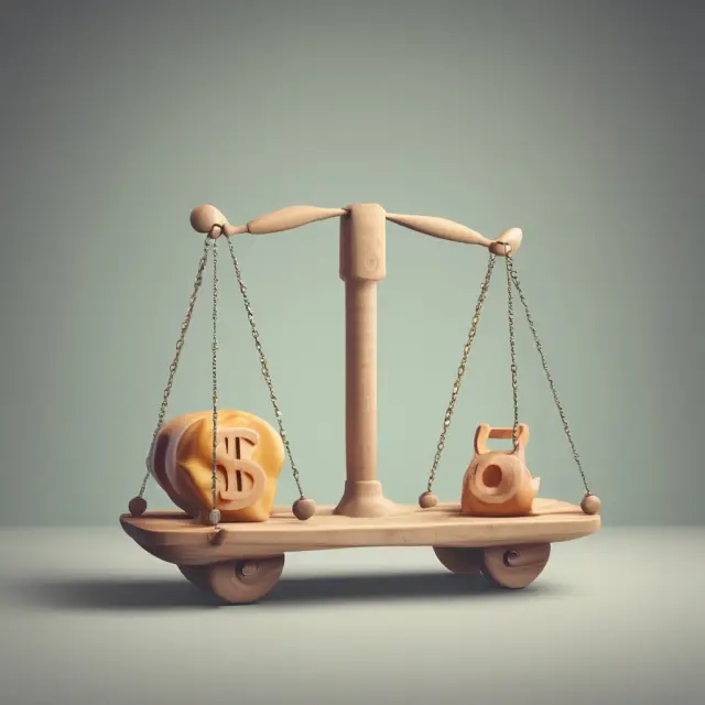A retailer scales balancing consumer benefits and drawbacks of in-house financing